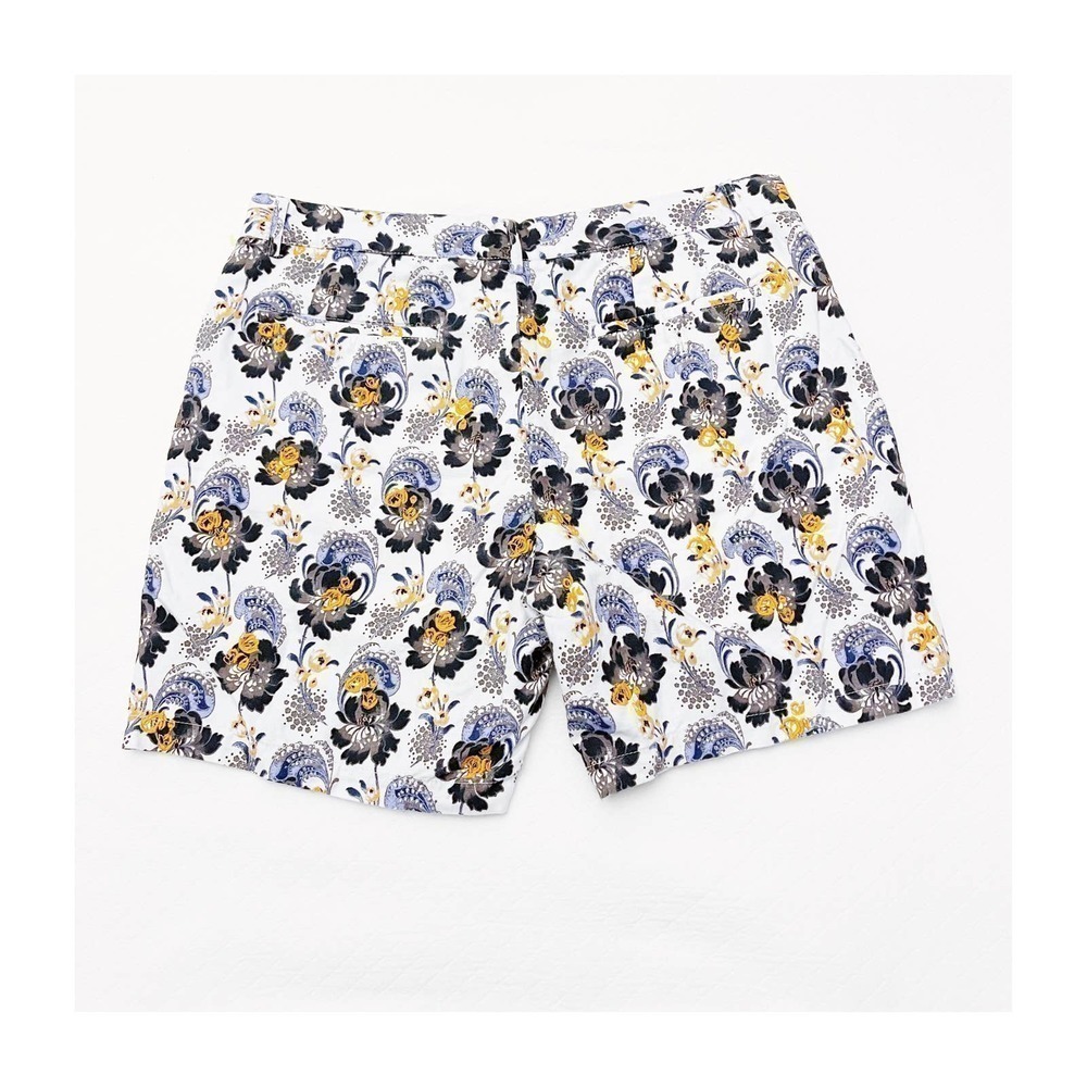 Club Monaco Baxter Fit Printed Shorts Embroidered SZ32